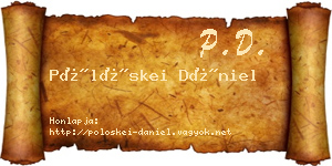 Pölöskei Dániel névjegykártya